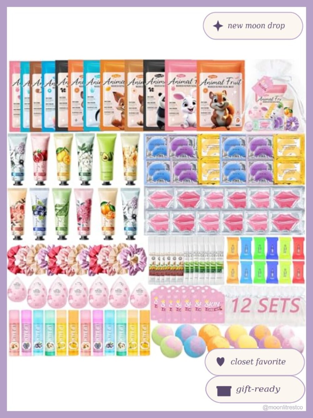 144 Pc Spa Party Supplies Kit Facial Masks Hair Masks Hand Cream Gift Set